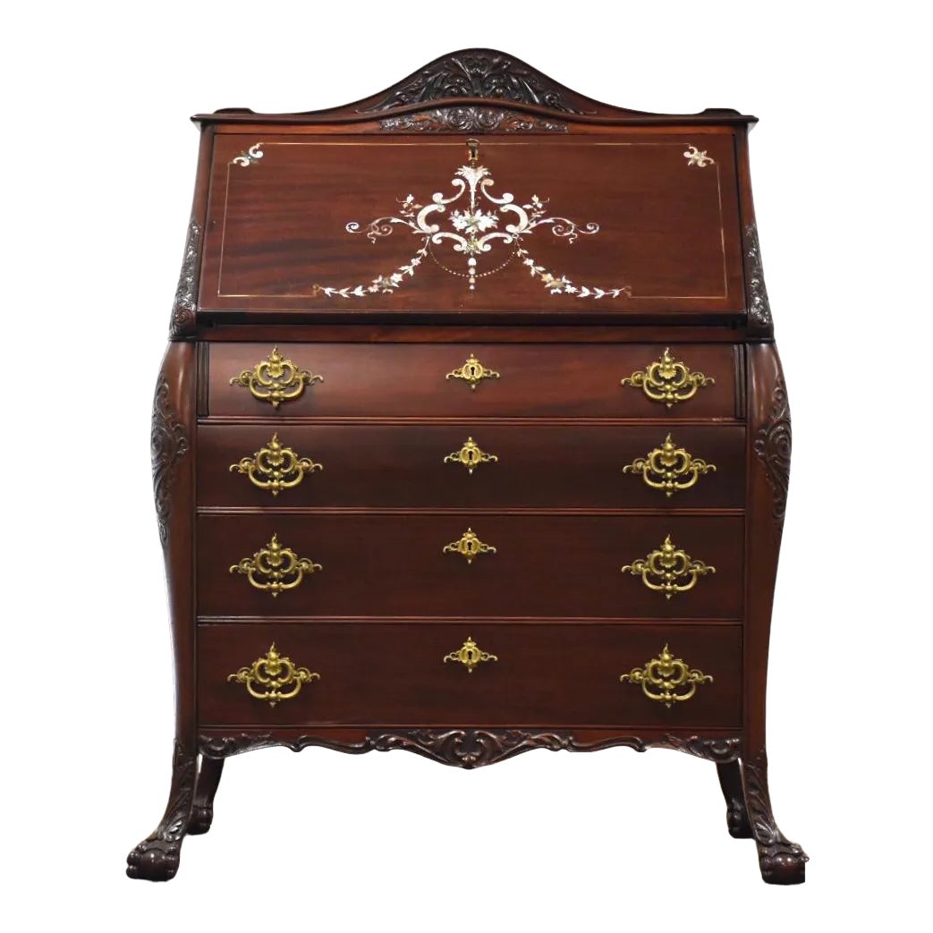 R J Horner Mahogany Secretary Desk Chairish