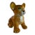 Vintage 1970s Italian Glazed Ceramic Lion Cub Figurine For Sale