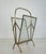 This beautiful and elegant faux bamboo magazine rack is made of bronze and brass with clear glass panels on each side. It...