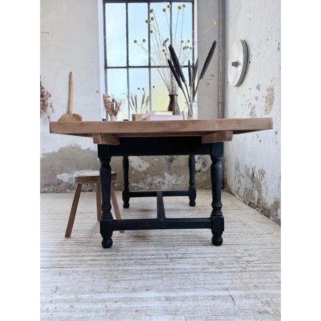 Farmhouse Table in Oak with Extensions, 1960s For Sale - Image 15 of 18