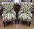 Custom Pair of Wingback Chairs Upholstered in Toile De Nantes & Colefax & Fowler Velvet in Blue & White For Sale - Image 9 of 11