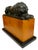 Mid 20th Century Bronze Lion Bookends Antonio Canova Style Cherry Wood Neoclassical Decor Vintage For Sale - Image 5 of 9