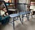 Set of 3 Beautiful Small Fan Back Windsor Chairs with Pierced Top Rail in custom Ben Moore blue color, HC-155. Unique...