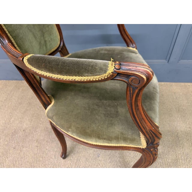 French Carved Mahogany Armchairs, 1910, Set of 2 For Sale - Image 11 of 15