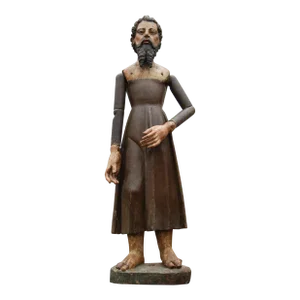 18th Century Baroque Santos Sculpture With Articulated Arms, Portuguese