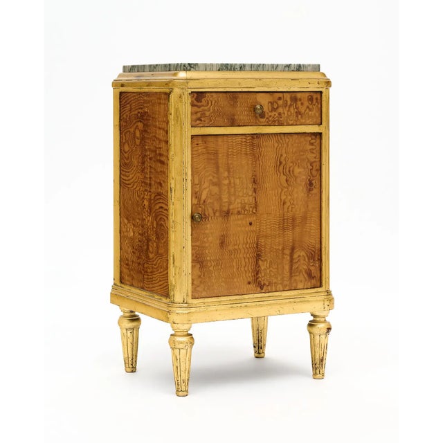 Green Maison Jansen French Marble Top Side Tables or Night Stands Set of 2 For Sale - Image 8 of 9