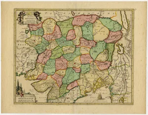 Map of Northern India and Surrounding Regions including Kabul, Candahar and Bhutan, 1710