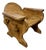 Vintage English Oak Brutalist Armchair For Sale