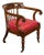English Regency Period 19th Century Mahogany Horseshoe Back Upholstered Armchair For Sale