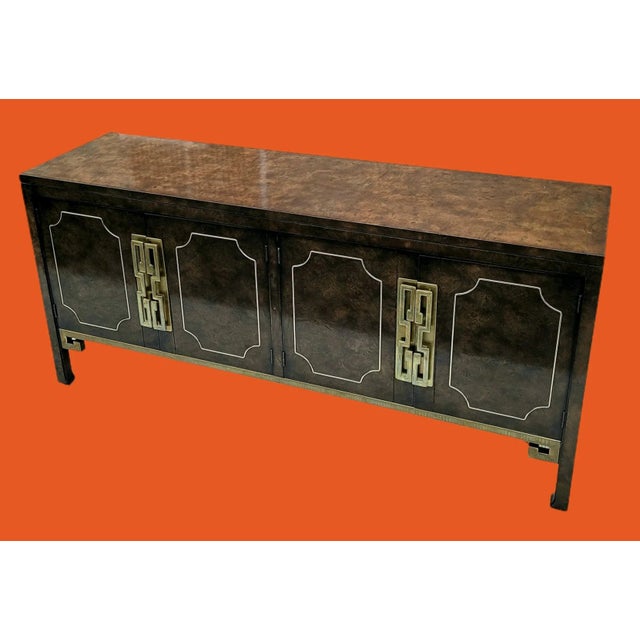 Mid 20th Century Mastercraft Amboyna Burl Wood Credenza by William Doezema For Sale - Image 10 of 10