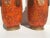 1960s Orange Lava Glazed Ceramic Lamps - a Pair For Sale - Image 5 of 13