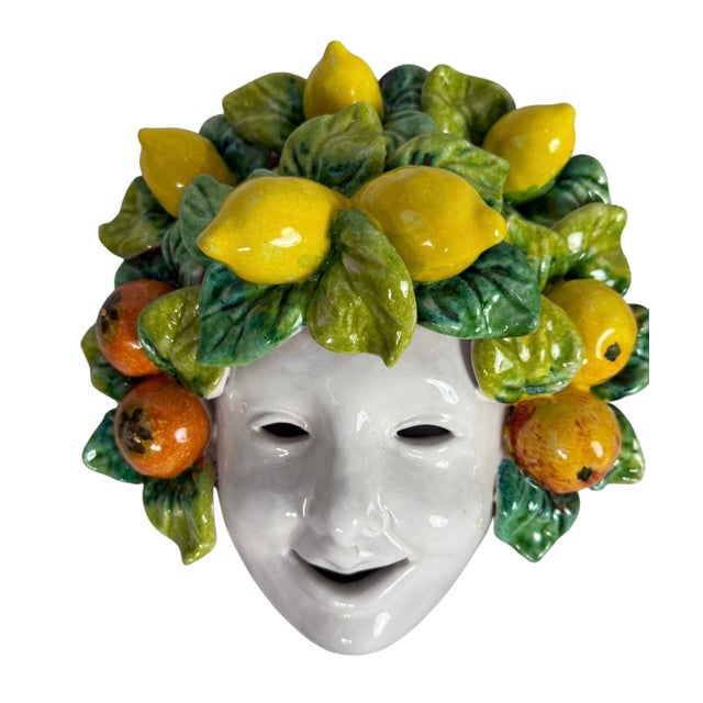 Ceramic 1970 Italian Nd Dolfi Ceramic Four Seasons Wall Masks – Set of 4 For Sale - Image 7 of 9