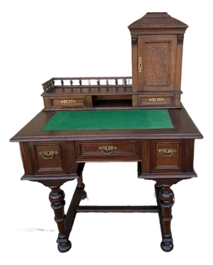 Antique Victorian Ornate Desk Secretary Desk