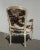 Pair Vintage French Provincial Floral Arm Chairs W Silver Frames For Sale - Image 12 of 12