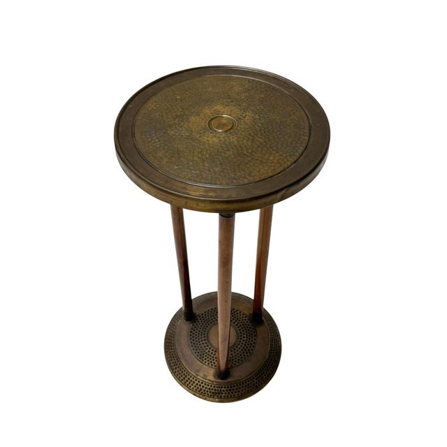 Vienna Secession Pedestal in Walnut and Patinated Brass, 1900s For Sale - Image 11 of 11
