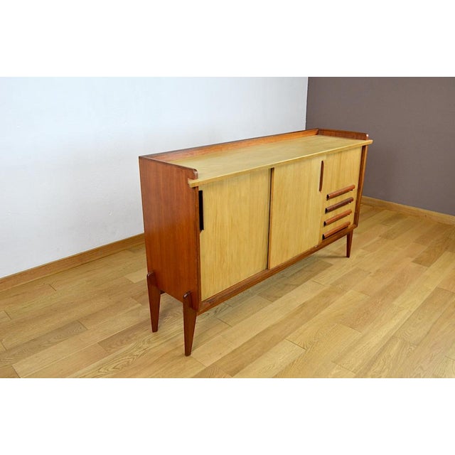 Vintage Compass Leg Sideboard Eros Edition by Gustave Gautier, 1950 For Sale - Image 4 of 13