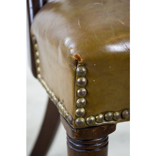 1950 S Vintage Hickory Chair Company Leather And Wood Office Chair Chairish