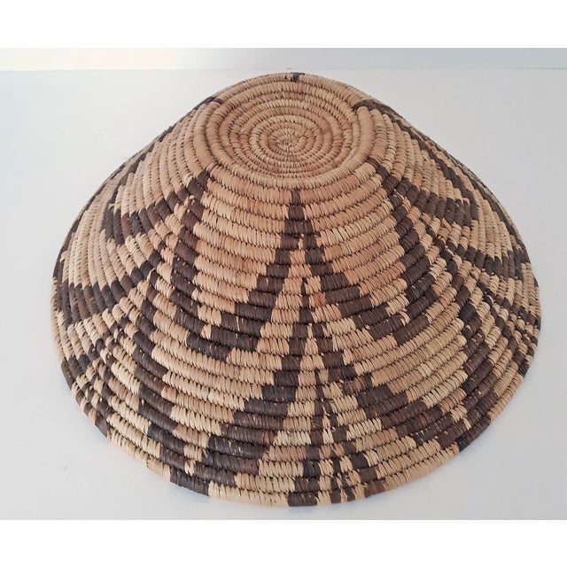 Tribal Vintage African Tribal Style Hand Woven Bowl Coil Basket For Sale - Image 3 of 5