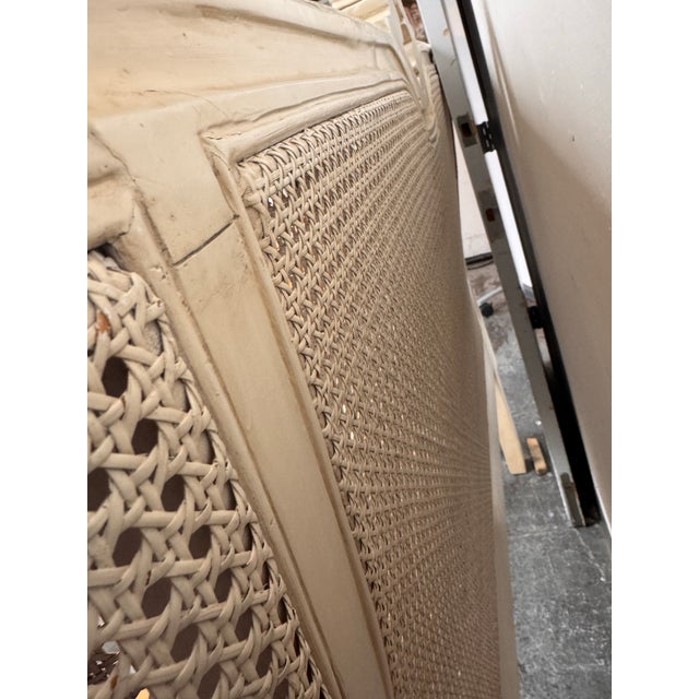 Full Size French Louis XVI Style Caned Bed Frame, Vintage For Sale - Image 10 of 12