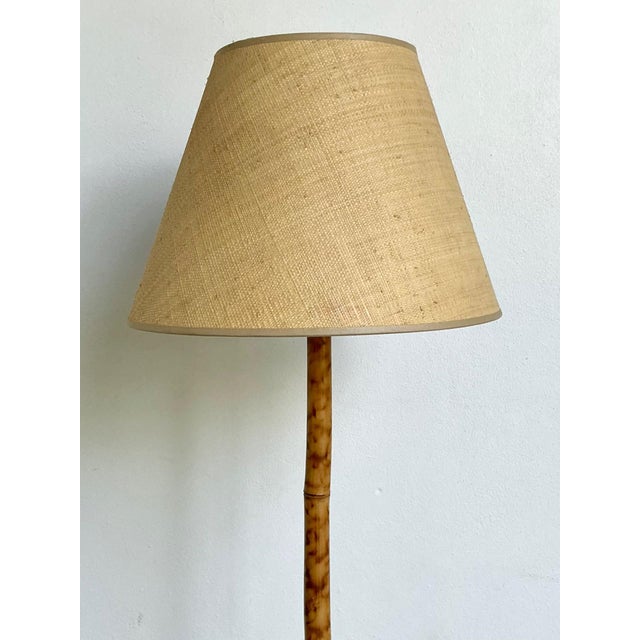 Vintage Bamboo Floor Lamp With Seagrass Shade For Sale - Image 12 of 16
