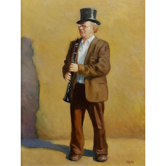 Olaf Palm -The Clarinet Player - Oil Painting For Sale - Image 4 of 9