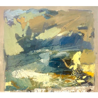 "Collecting Starfish" Expressionist Oil Painting by Paul Wadsworth For Sale