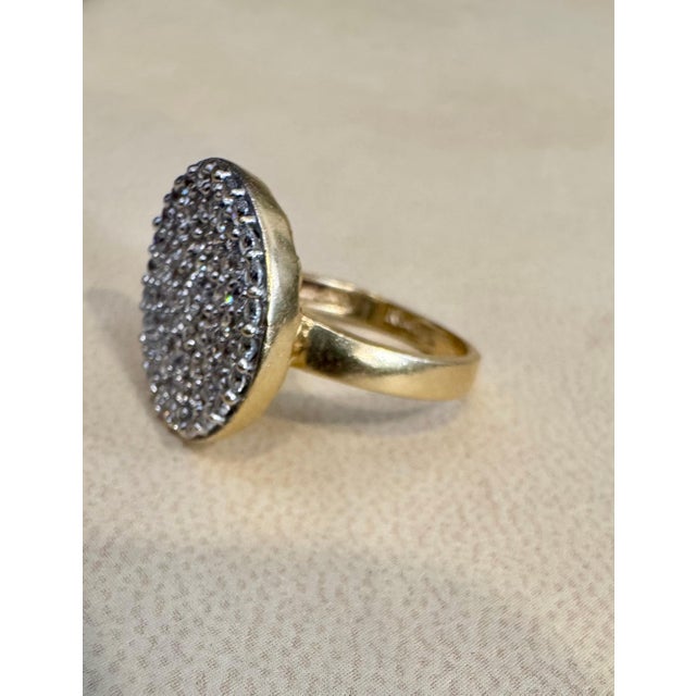 Modern 2.5 Carat Diamond Cluster Cocktail Ring 14 Karat White Gold 6.0 Grams Ring For Sale - Image 3 of 8