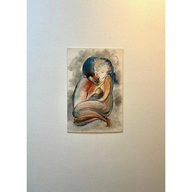 Paper Gilbert Pauli, Family, Pastel on Paper, 1990s For Sale - Image 7 of 10