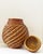 1970s 1970s Pear Ceramic Vessel Wrapped in Hand Woven Wicker For Sale - Image 5 of 10