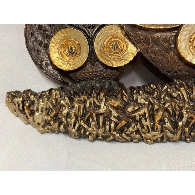 Mid Century Owl Wall Sculpture For Sale - Image 12 of 18