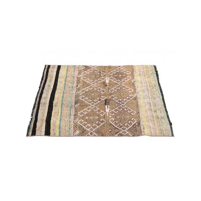 1960s Vintage Turkish Small Kilim Rug - 3`4″ X 3`9″ For Sale - Image 5 of 6