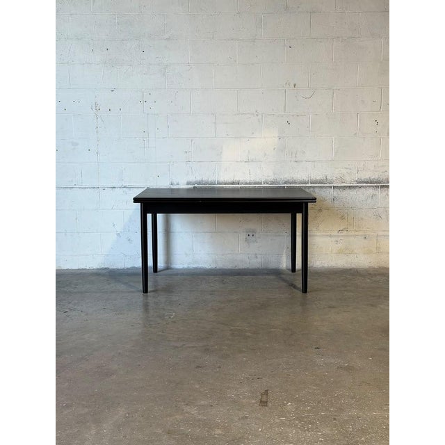 Mid-Century Modern Vintage Danish Dark Stained Teak Extendable Dining Table With Two Leaves - Mid-Century Modern For Sale - Image 3 of 11
