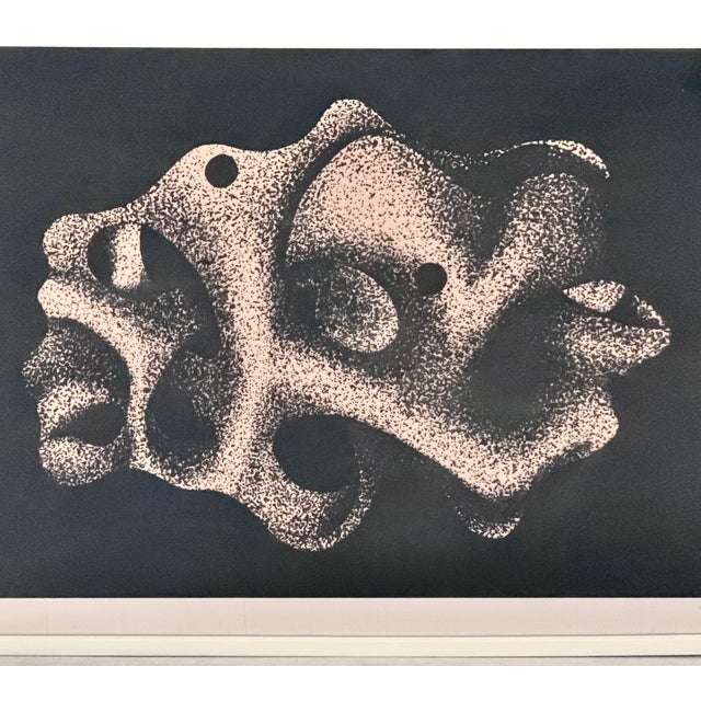 Irene Miller Stein Signed Framed Abstract Black White Serigraph Earth Fertility For Sale - Image 11 of 18