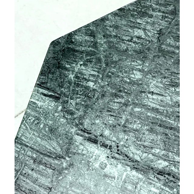 1970s 1970s Octagonal Green Marble Bistro Table For Sale - Image 5 of 9