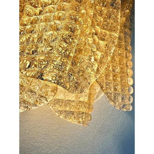 Sculptural Gold Granigli Rondini Murano Glass Wall Lamps by Simoeng, Set of 2 For Sale - Image 11 of 12
