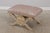 1990s William Switzer Georgian Style Carved X Form Bench Stool For Sale - Image 5 of 14