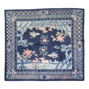 Zabihi Collection Mongolian Animal Square Rug