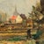 Framed Oil Painting on Panel by Lucien Dasselborne (1873–1962) 'Country Road to a Farmstead' For Sale - Image 13 of 17