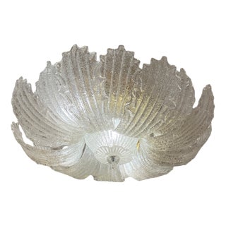 Acanthus Leaves Ceiling Light in Murano Glass, 1950s For Sale