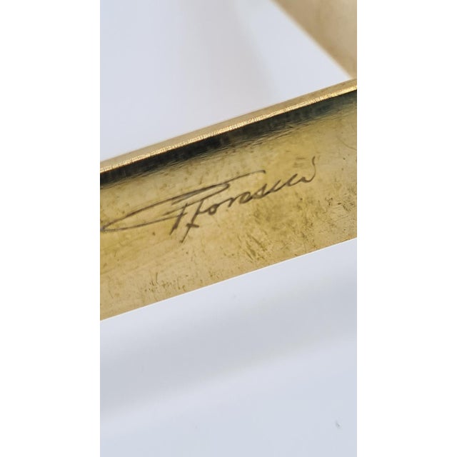 Gold Skulutna Wall Sconce in Brass by Pierre Forssell, 1960s For Sale - Image 8 of 14