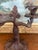 Late 19th Century Possibly 19th Century Ornate Cast Iron Double-Arm Candelabrum With Floral Bobeches and Scroll Base. For Sale - Image 5 of 9