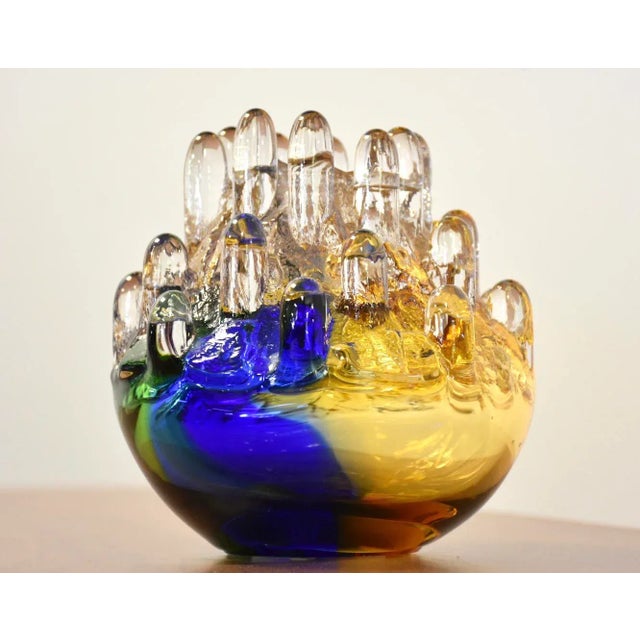 1960s Crystal Series Polar Glass Candlestick Holder by Goran Warff For Sale - Image 5 of 7