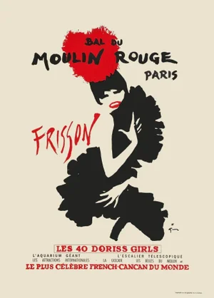 2009 "Frisson" René Gruau Moulin Rouge Lithograph Poster