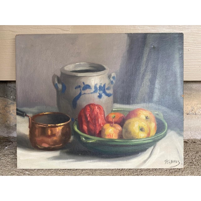 Vintage Original Signed Still Life Painting For Sale - Image 10 of 10