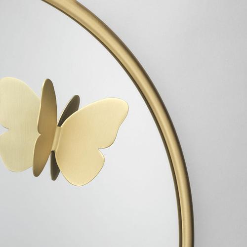 Contemporary Butterfly Round Brass Wall Mirror by Richard Hutten For Sale - Image 3 of 4