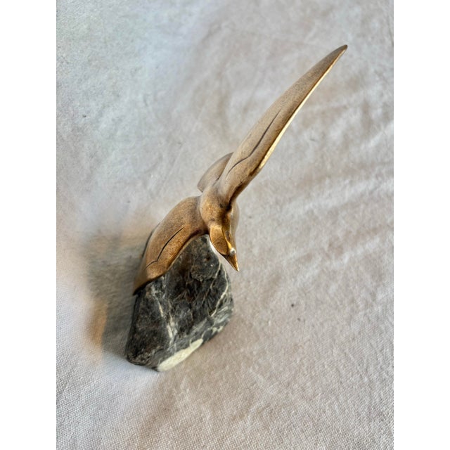 This powerful 20th Century French Bronze Seagull Sculpture is the work of French artist Charles Reussner (1886-1961)....