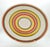 Offered is a mid 20th Century, circa. 1970s, glazed stoneware bowl or catch-all that has hand-painted concentric bands of...