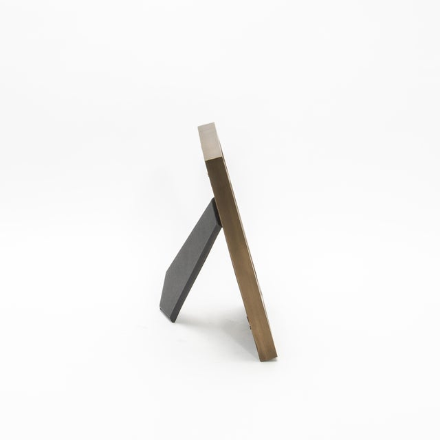 Picture Frame 8x10” in White Shagreen With Brass Details by Kifu Paris For Sale In Los Angeles - Image 6 of 11