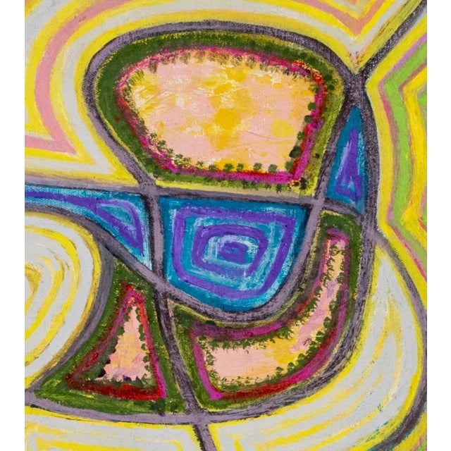 Pair of Kayo Lennar (French/ American, b. 1923), "Mr. & Mrs. Adam Go to the Beach," oil on canvas, and initialed on lower...