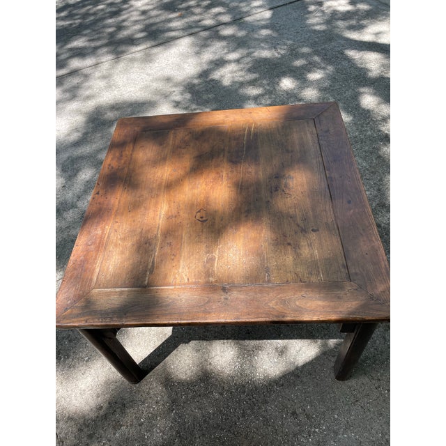 1900 - 1909 1900s Chinese Antique Square Coffee Table For Sale - Image 5 of 8